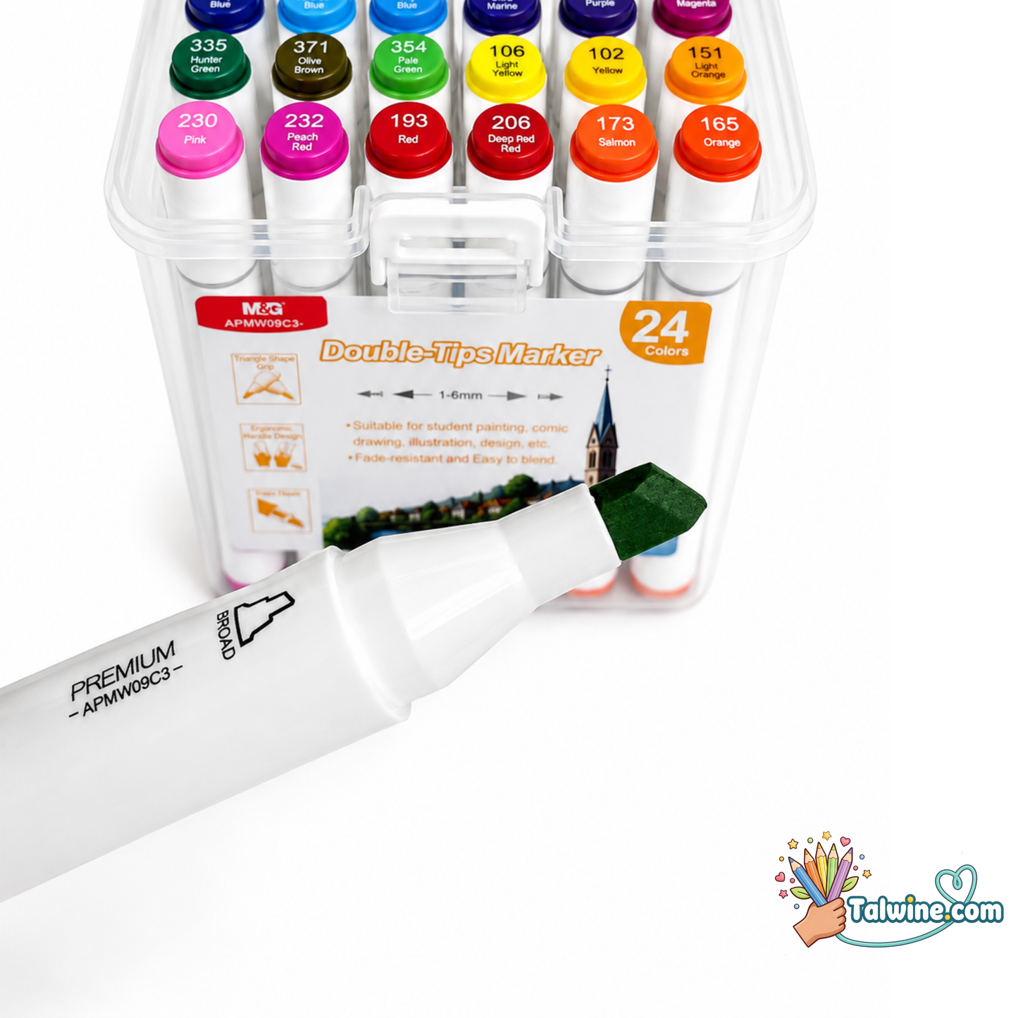 24 Dual-Tip Markers Box