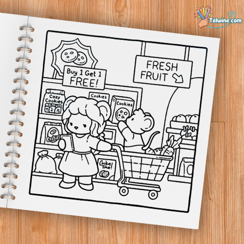 Cozy Moms Coloring Book