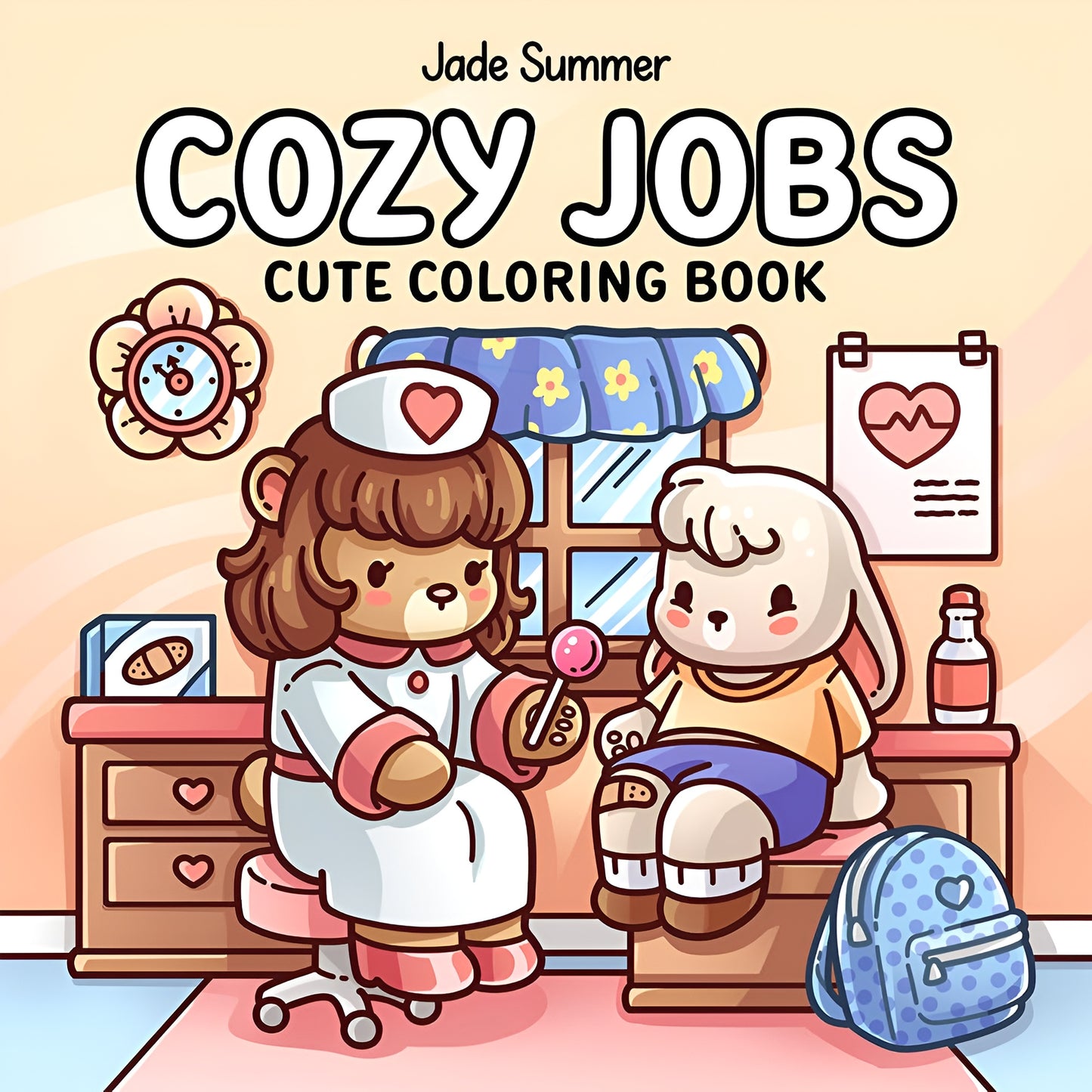 Cozy Jobs: Cute Coloring Book