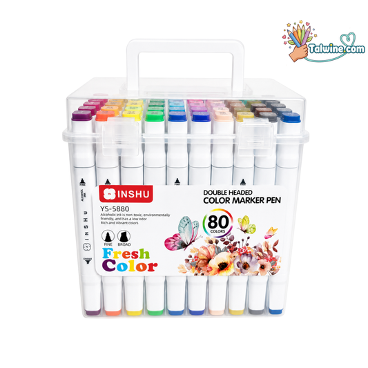 80 Colors Alcohol Marker Set – Double Tip Markers