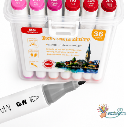 36 Dual-Tip Markers Box