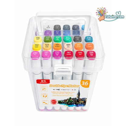 36 Dual-Tip Markers Box
