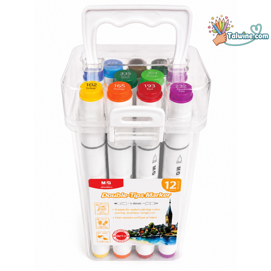 12 Dual-Tip Markers Box
