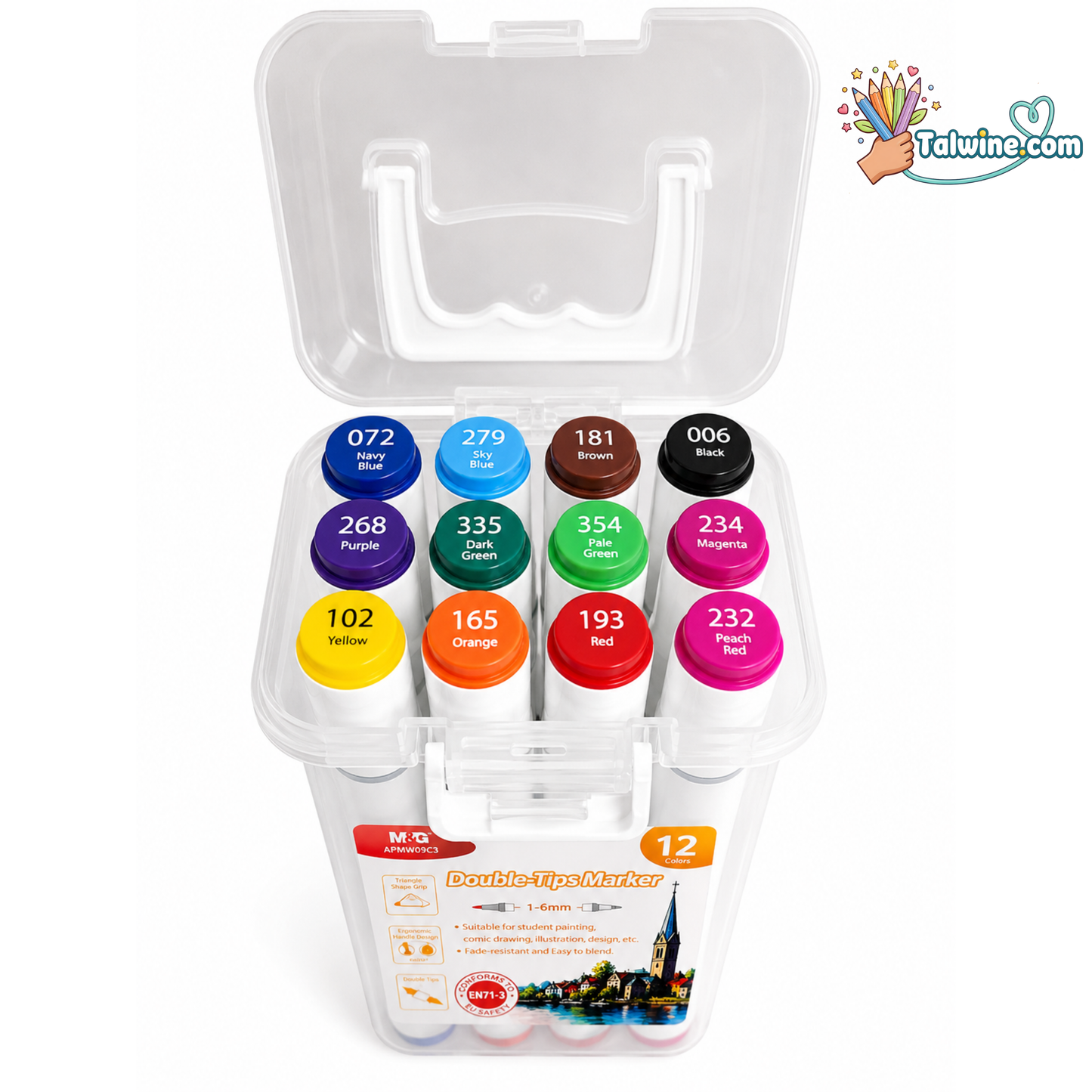 12 Dual-Tip Markers Box