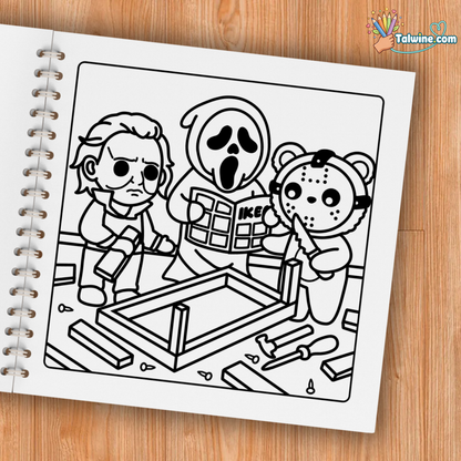 Cutest Serial Killers Coloring Book