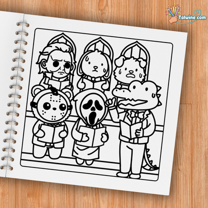 Cutest Serial Killers Coloring Book