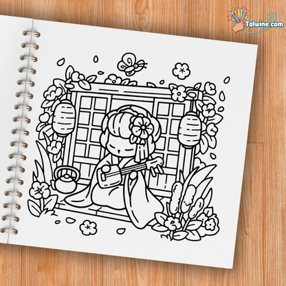 Cozy Japan Coloring Book