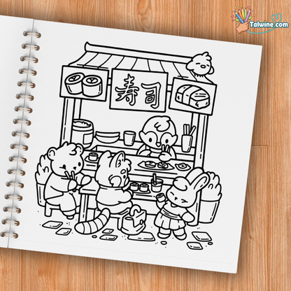 Cozy Japan Coloring Book