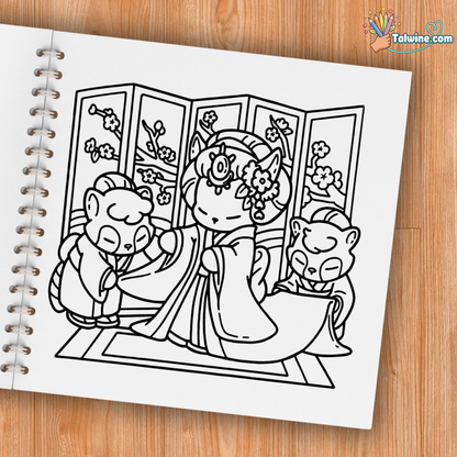 Cozy Japan Coloring Book