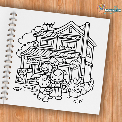 Cozy Japan Coloring Book