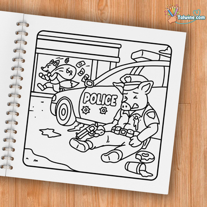Cozy Crime Scenes Coloring Book