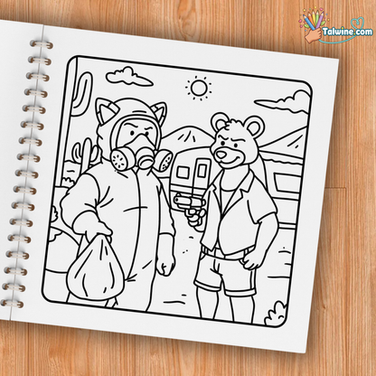 Cozy Crime Scenes Coloring Book