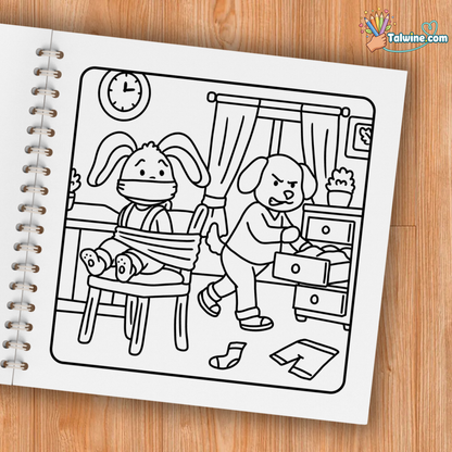 Cozy Crime Scenes Coloring Book