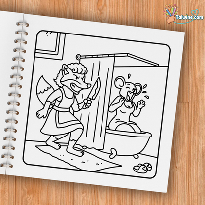 Cozy Crime Scenes Coloring Book