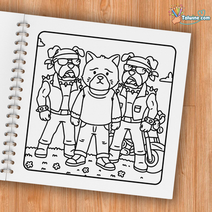 Cozy Crime Scenes Coloring Book