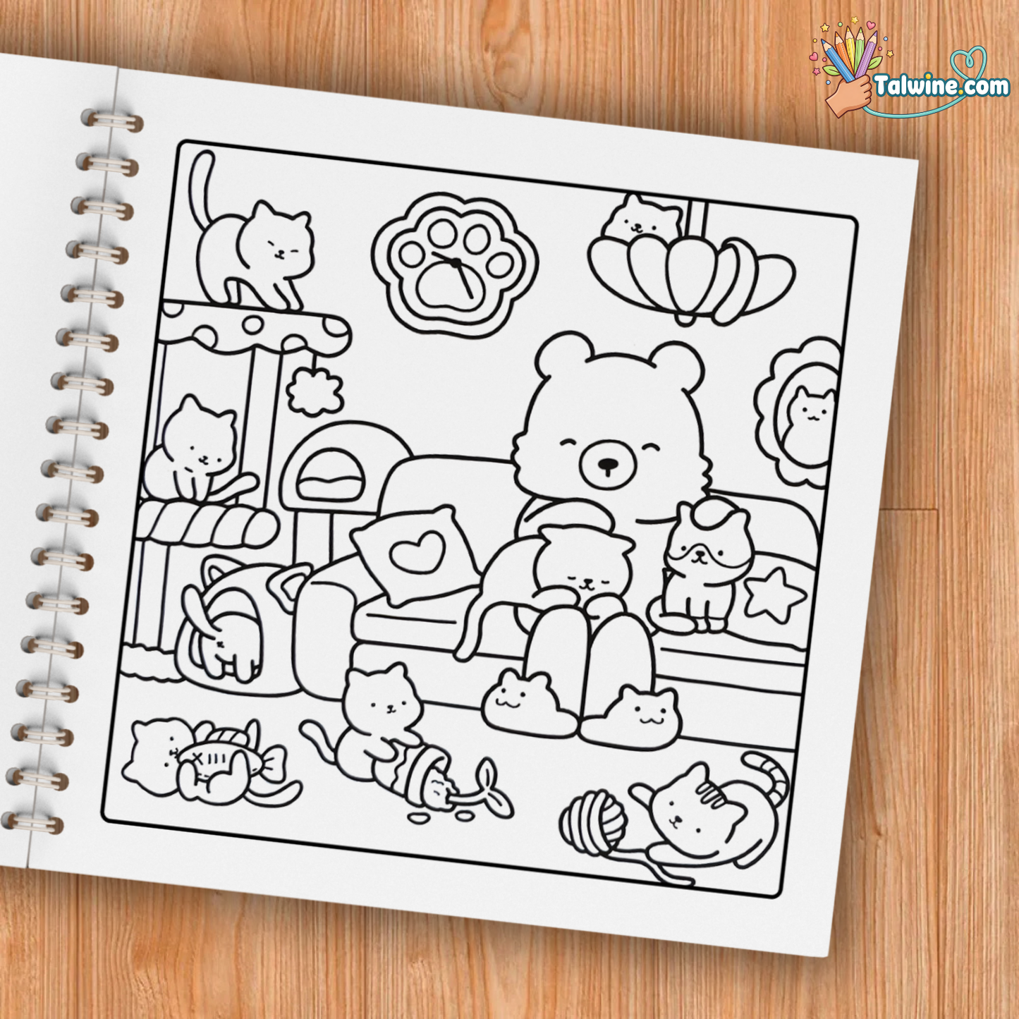 Cozy Friends Coloring Book
