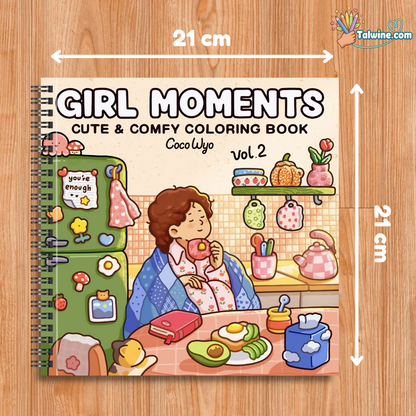 Girl Moments: Vol. 2 Coloring Book for Adults and Teens