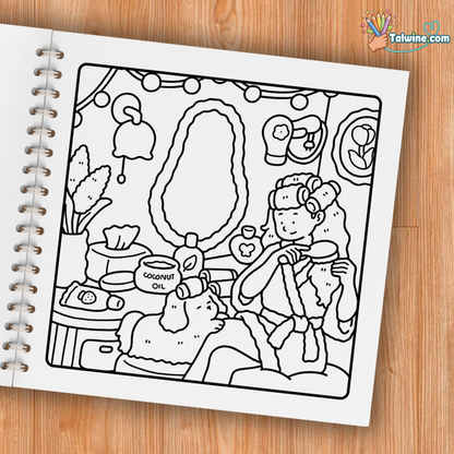 Girl Moments: Vol. 2 Coloring Book for Adults and Teens
