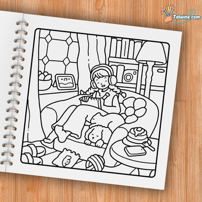Girl Moments: Vol. 2 Coloring Book for Adults and Teens