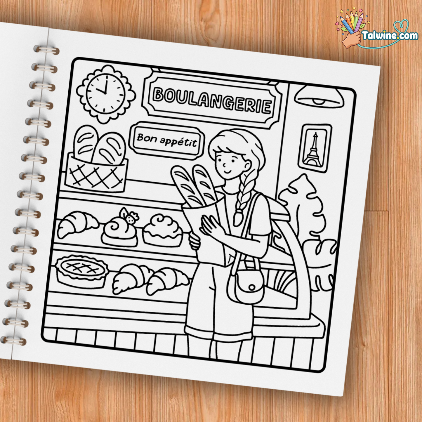 Girl in Paris Coloring Book