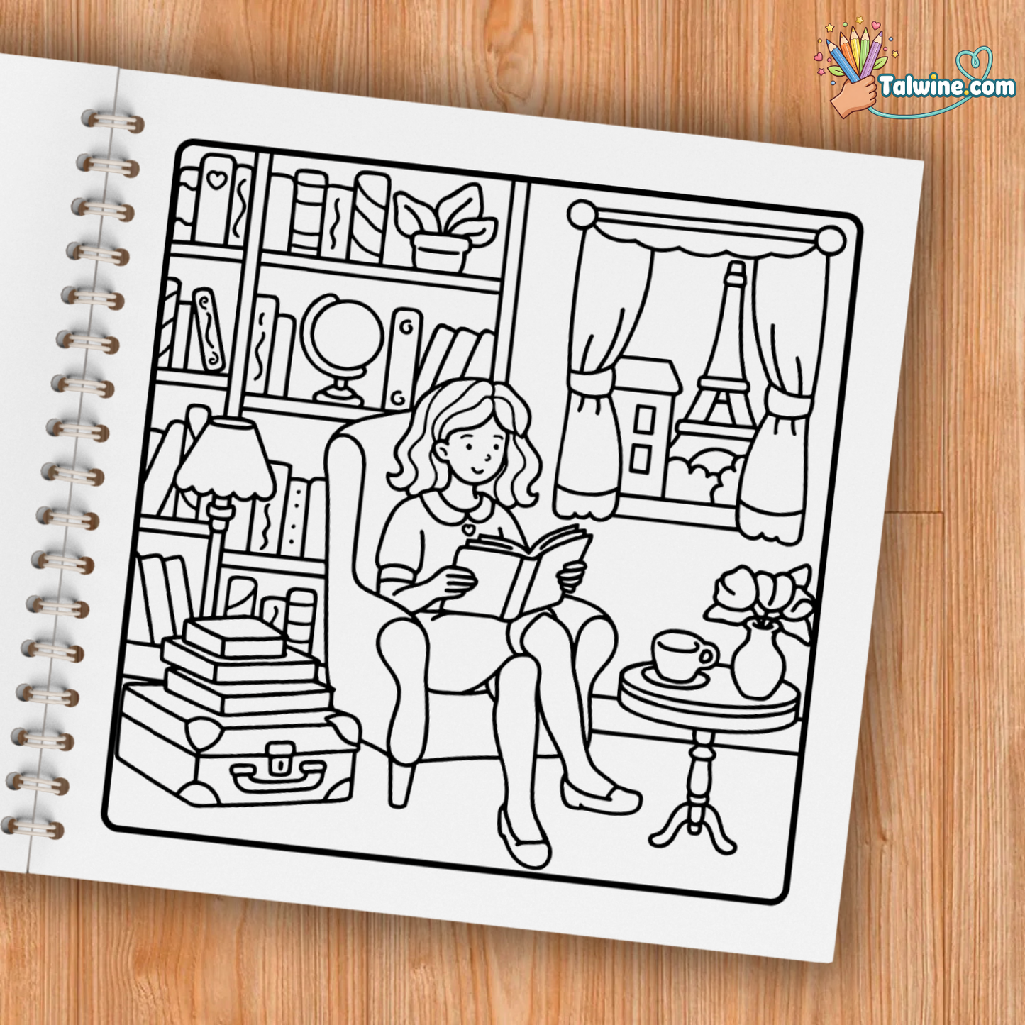 Girl in Paris Coloring Book