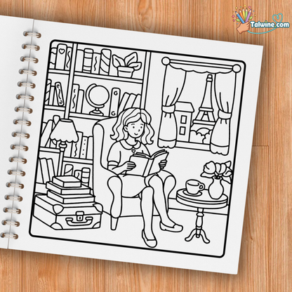 Girl in Paris Coloring Book