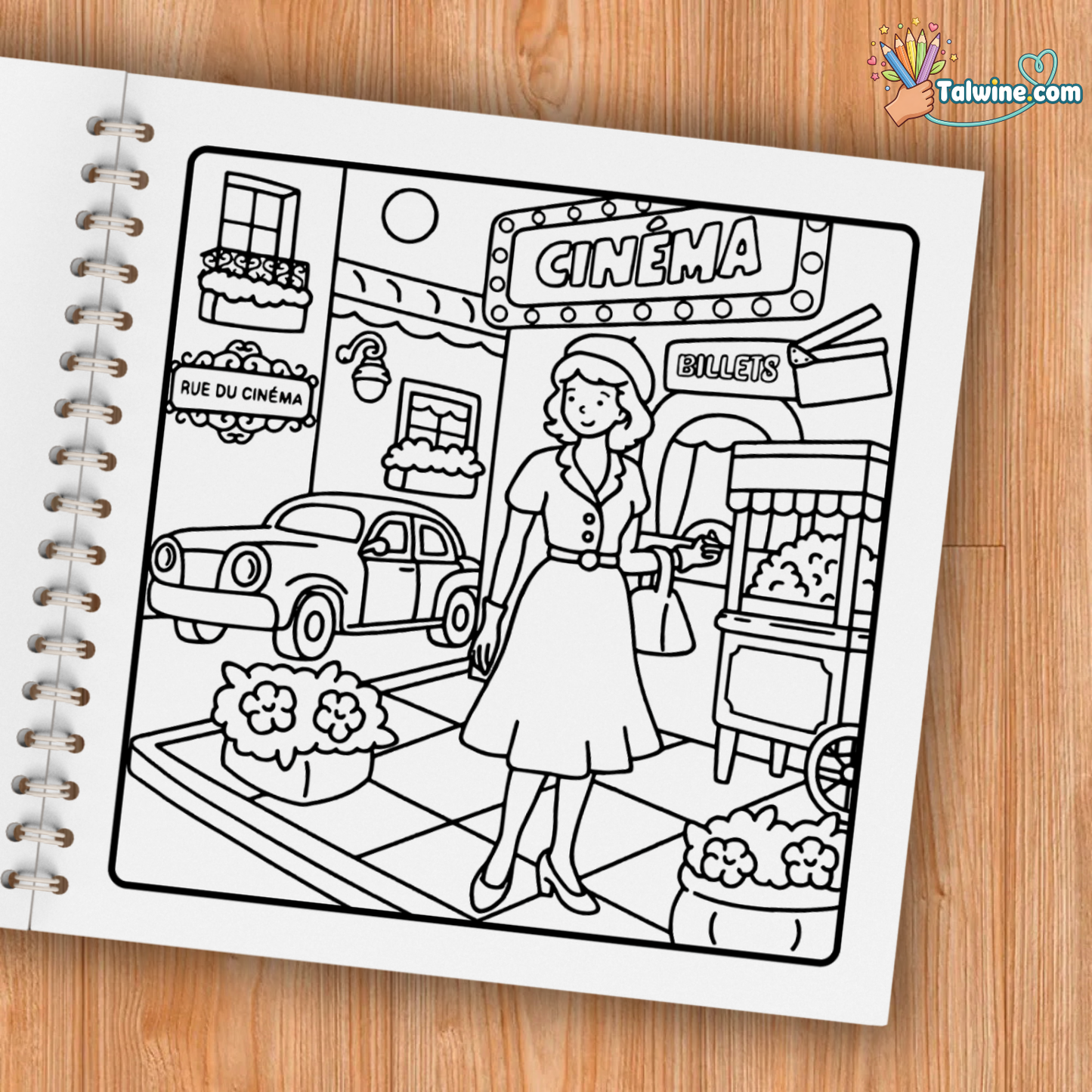 Girl in Paris Coloring Book