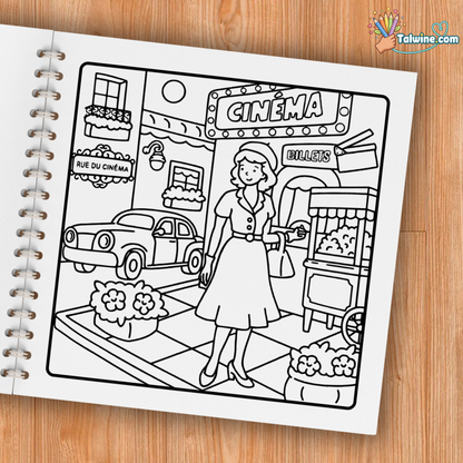 Girl in Paris Coloring Book