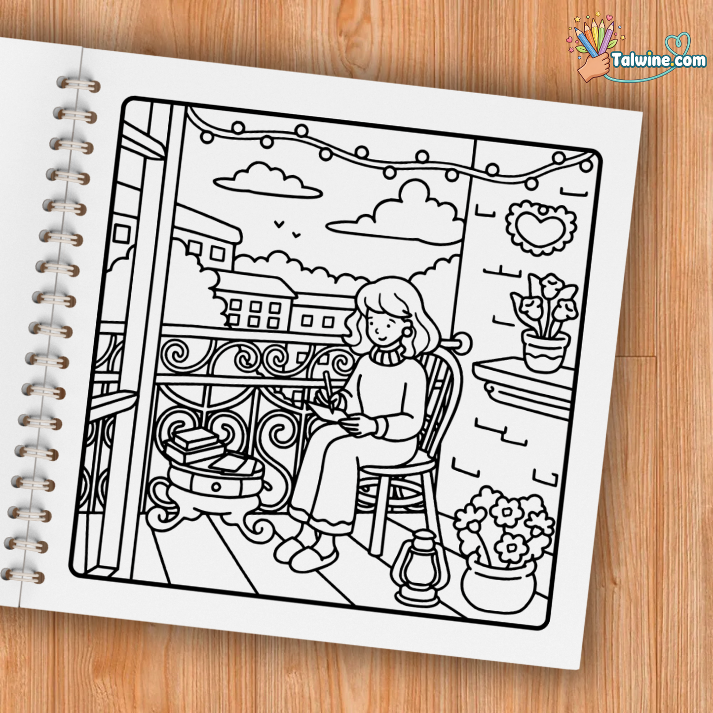 Girl in Paris Coloring Book