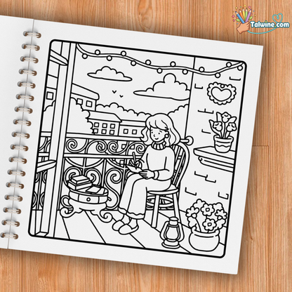 Girl in Paris Coloring Book