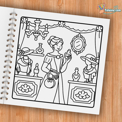 Girl in Paris Coloring Book
