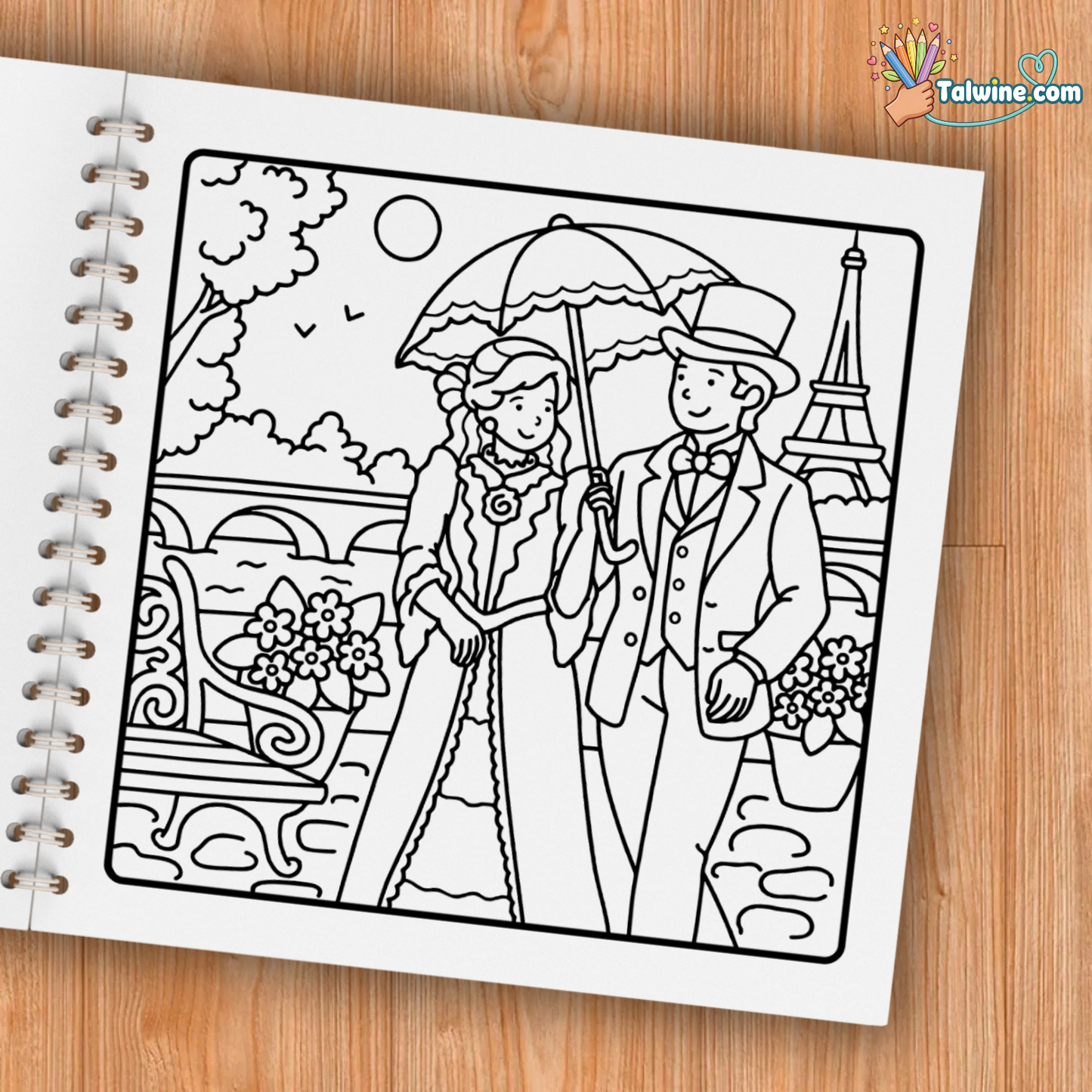 Girl in Paris Coloring Book
