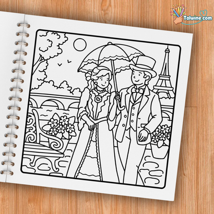 Girl in Paris Coloring Book