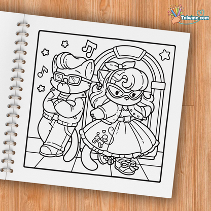 Cozy Fashion Cute Coloring Book