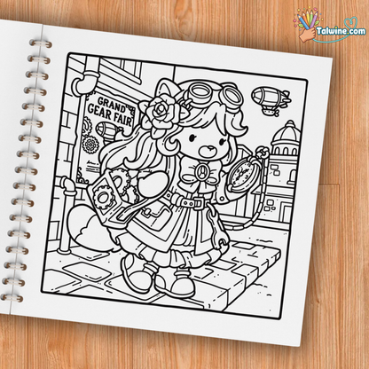 Cozy Fashion Cute Coloring Book