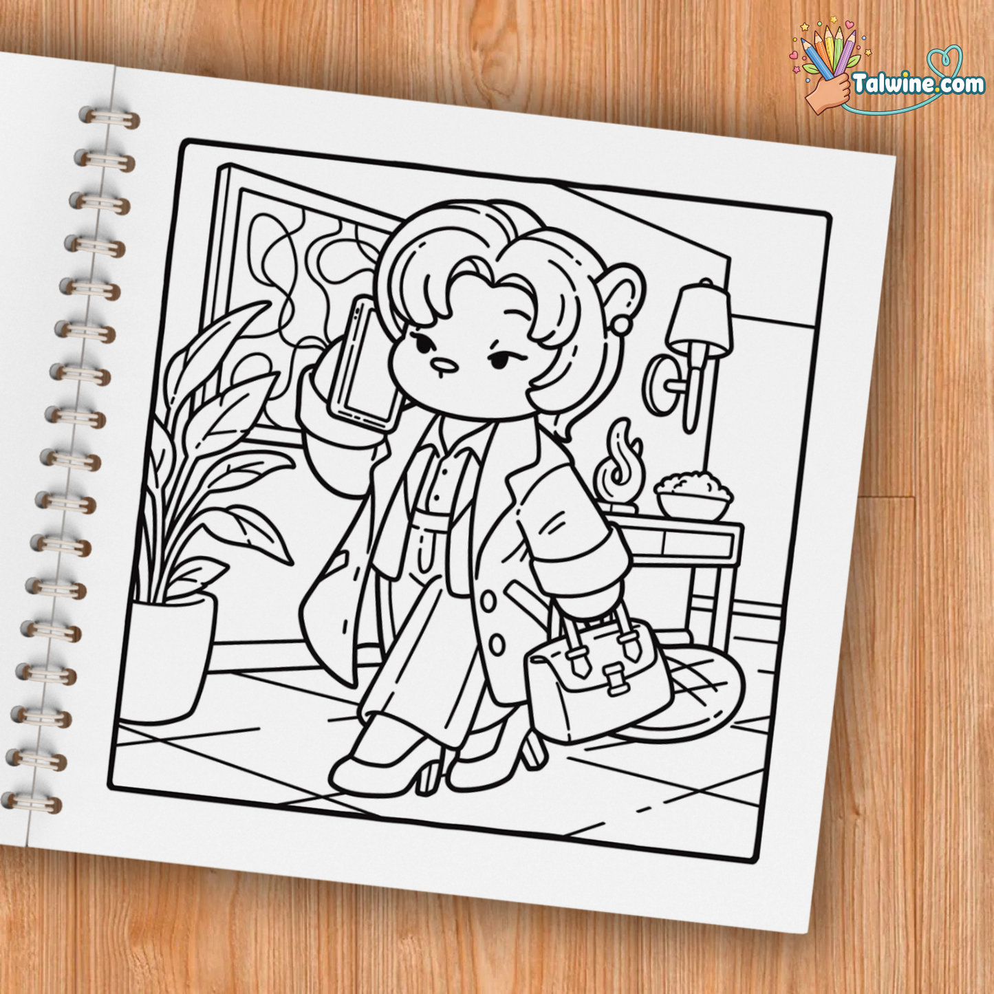 Cozy Fashion Cute Coloring Book