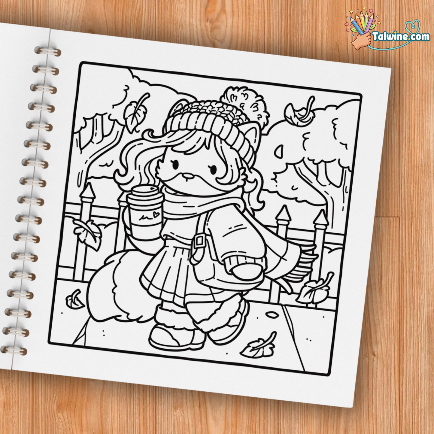 Cozy Fashion Cute Coloring Book