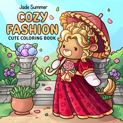Cozy Fashion Cute Coloring Book