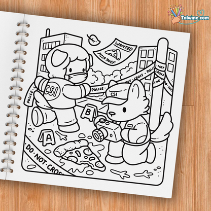Cozy Jobs: Cute Coloring Book