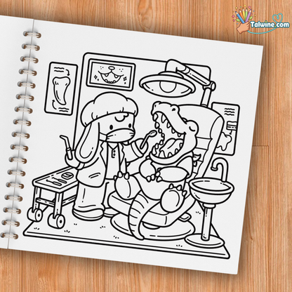 Cozy Jobs: Cute Coloring Book