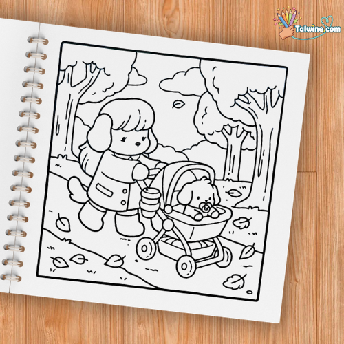 Cozy Moms Coloring Book