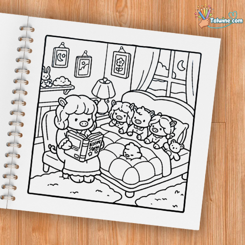 Cozy Moms Coloring Book