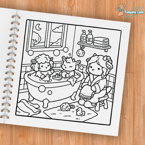 Cozy Moms Coloring Book