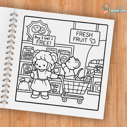 Cozy Moms Coloring Book