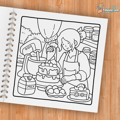 Cozy Careers Coloring Book