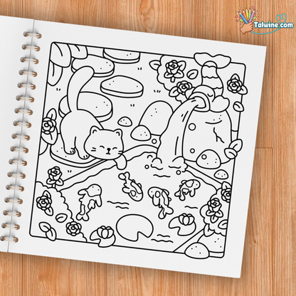Cat Life Coloring Book