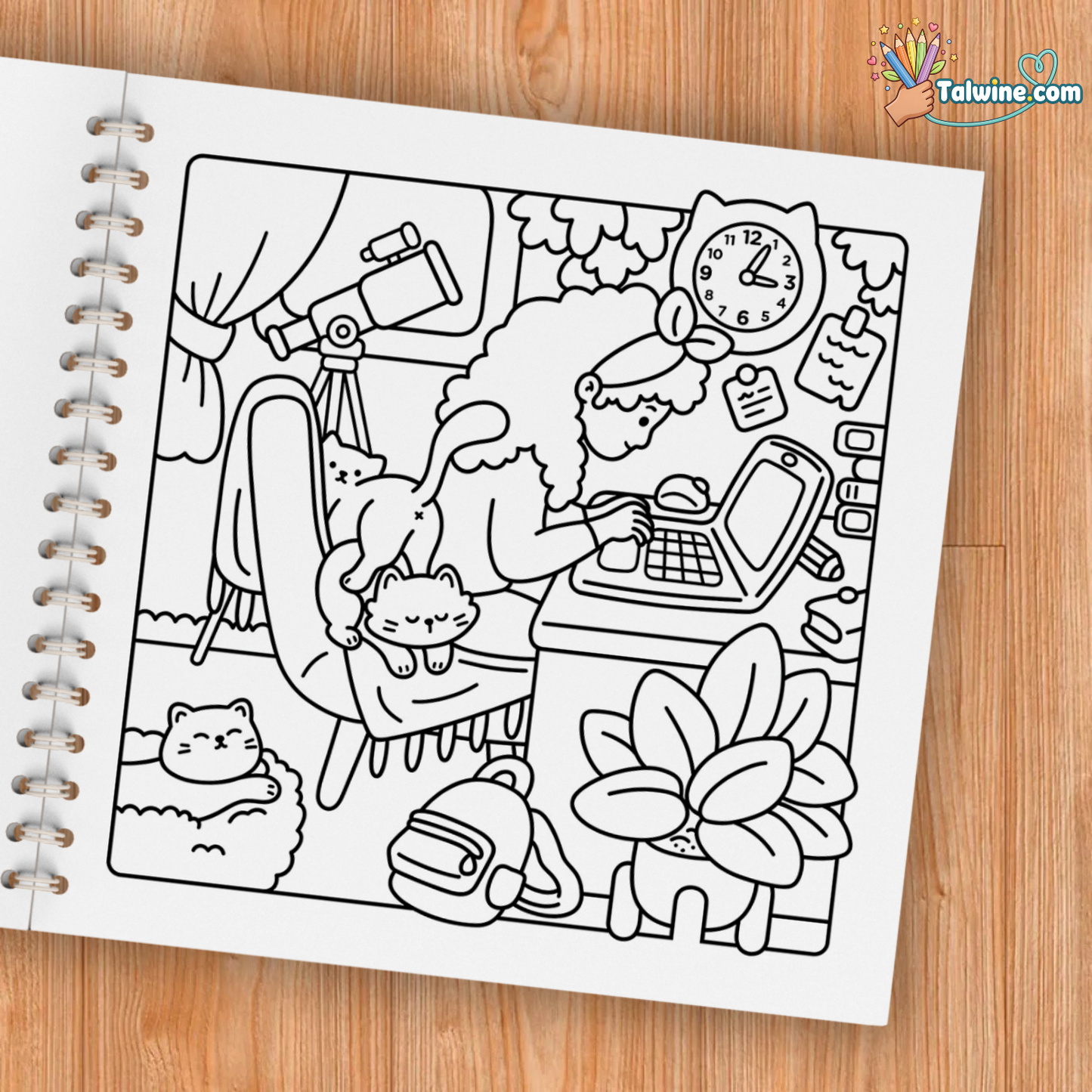 Cat Life Coloring Book