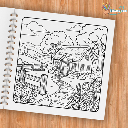 Peaceful Landscapes – Relaxing Nature Coloring Book