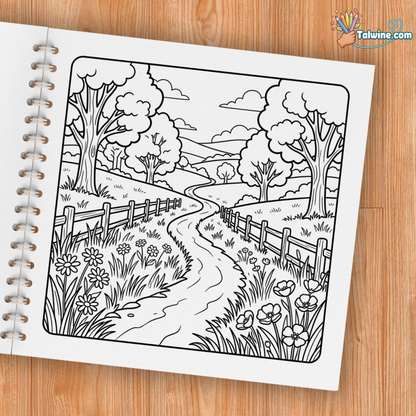 Peaceful Landscapes – Relaxing Nature Coloring Book