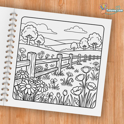 Peaceful Landscapes – Relaxing Nature Coloring Book